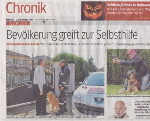 Titelbild zu Newsartikel: Bevölkerung greift zur Selbsthilfe - Kurier - 02.11.2015